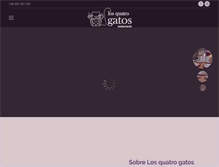 Tablet Screenshot of losquatrogatos.com